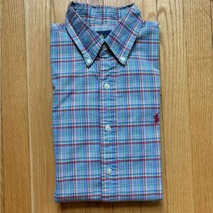 Polo Ralph Lauren Men’s Long Sleeve Dress Shirt Regular Medium Blue Green Red